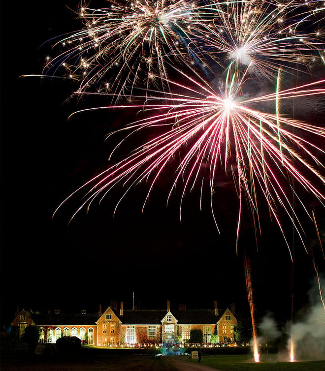 Fireworks over Littlecote House Hotel